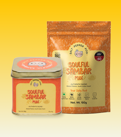 Soulful Sambar Podi Combo- Tin(100g) + Refill(100g)