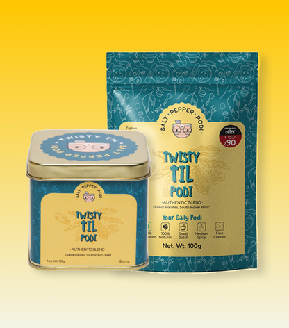 Twisty Til Podi Tin (150g) + Refill (100g) Combo