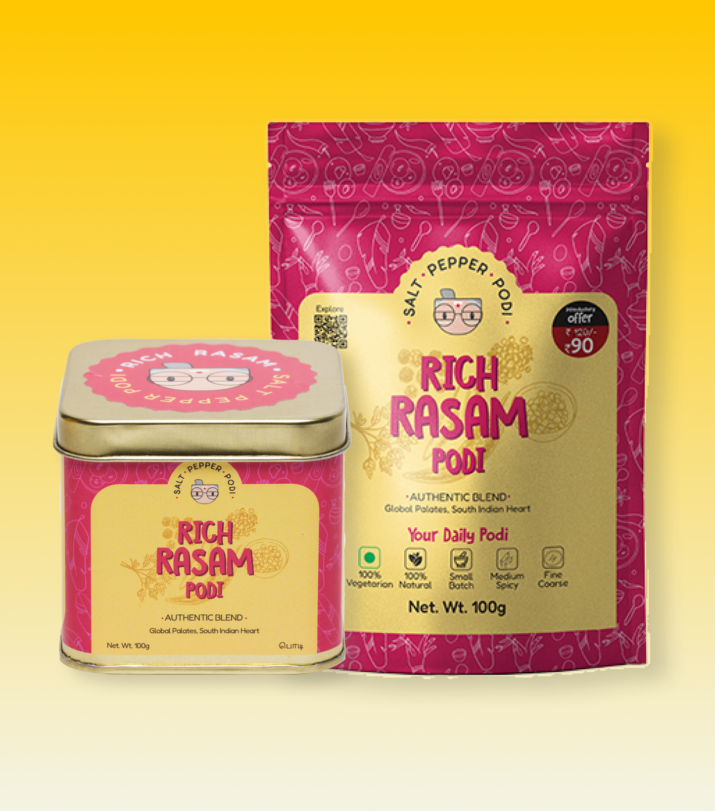 Rich Rasam Podi Tin (100g) + Refill (100g) Combo