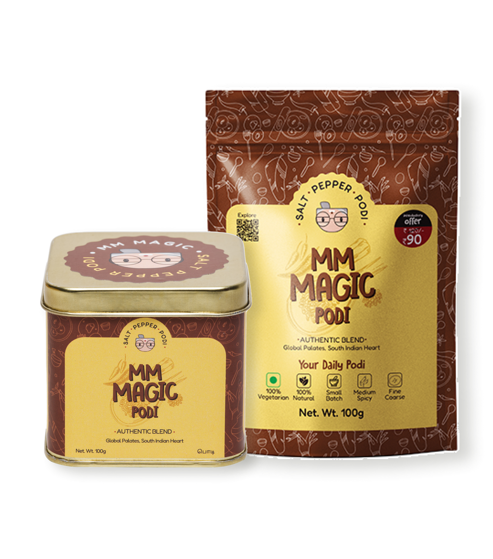 MM Magic Podi Tin(100g)+Refill(100g) Combo pairing