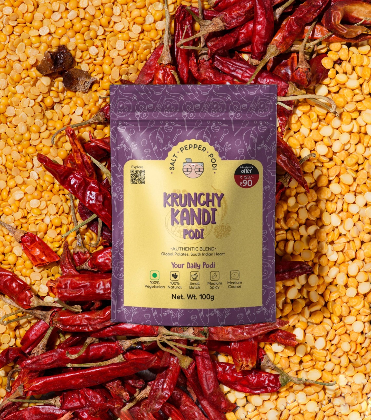 Krunchy Kandi Podi Tin(150g) + Refill(100g) Combo