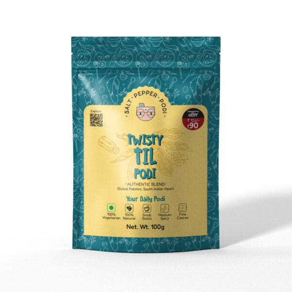 Twisty Til Podi Tin (150g) + Refill (100g) Combo