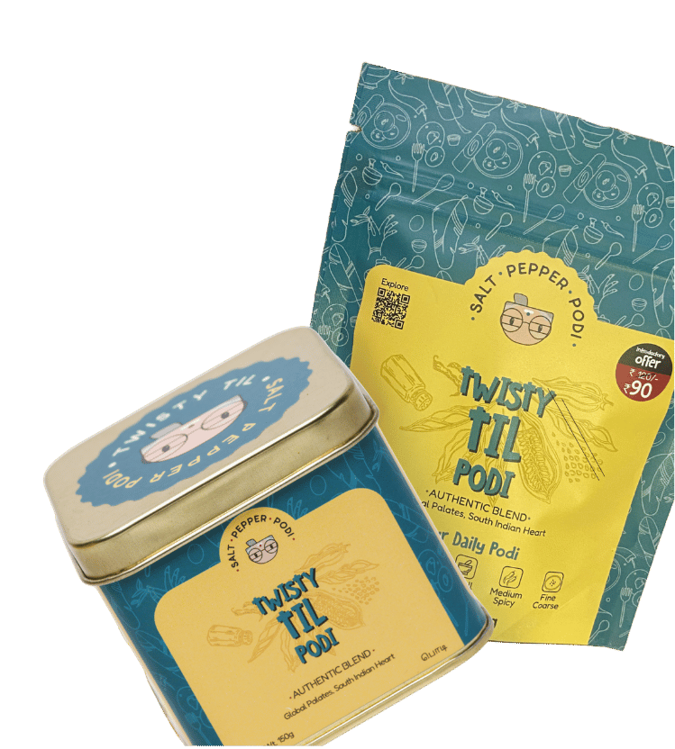 Twisty Til Podi Tin (150g) + Refill (100g) Combo